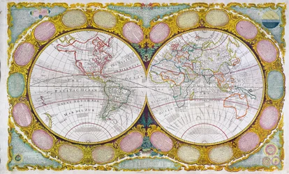 Eine neue und korrekte Weltkarte, 1770-97